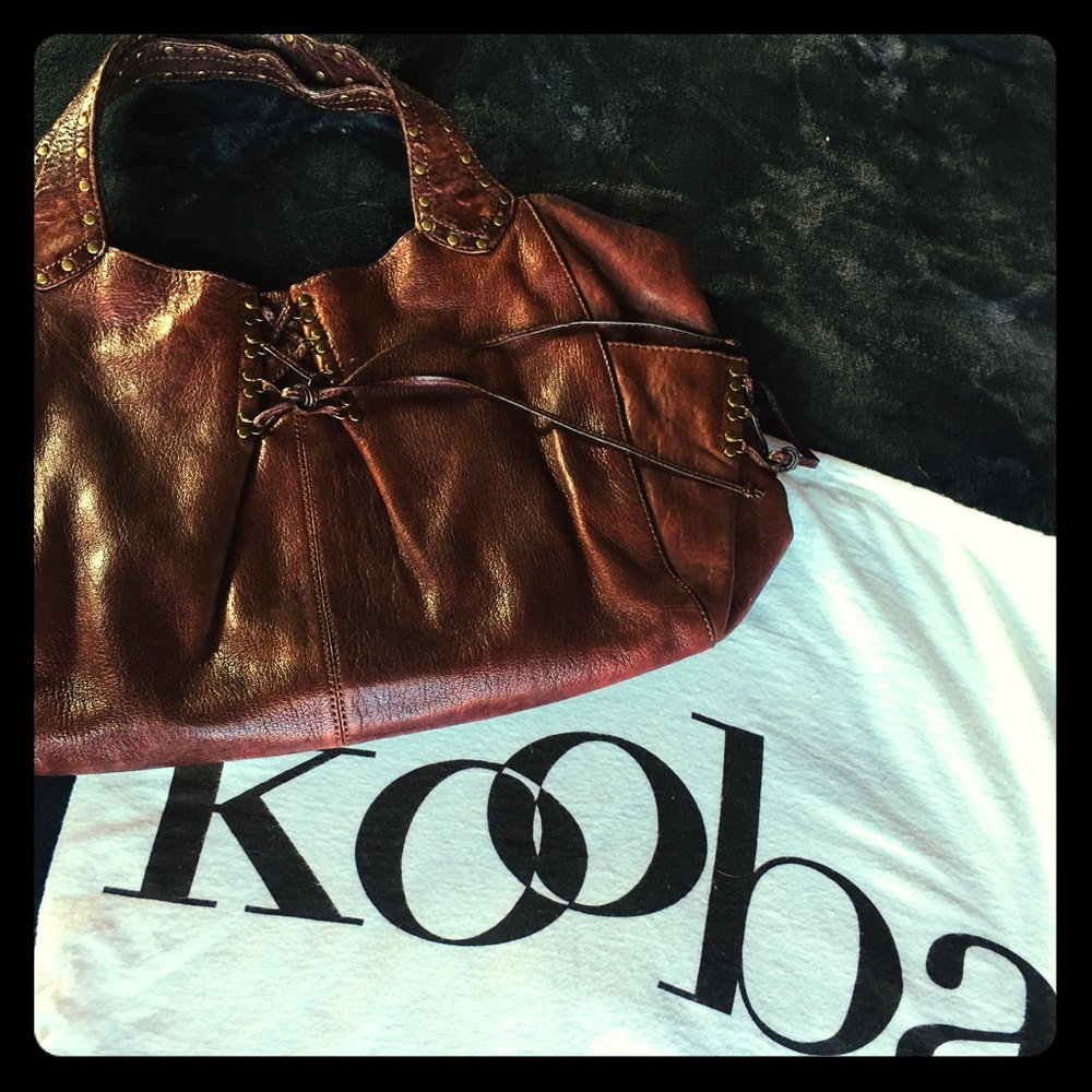 🦋LARGE KOOBA LEATHER BROWN BAG 🦋